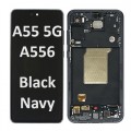 Samsung SM-A556 (A55 5G 2024) LCD touch screen (Original Service Pack) with frame [BLACK / NAVY] GH82-34305A